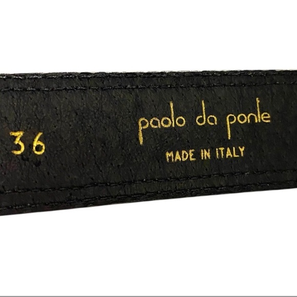 PAOLO DA PONTE Fenzi Genuine Leather Belt Made In Italy - Brown - 36 - Picture 3 of 8